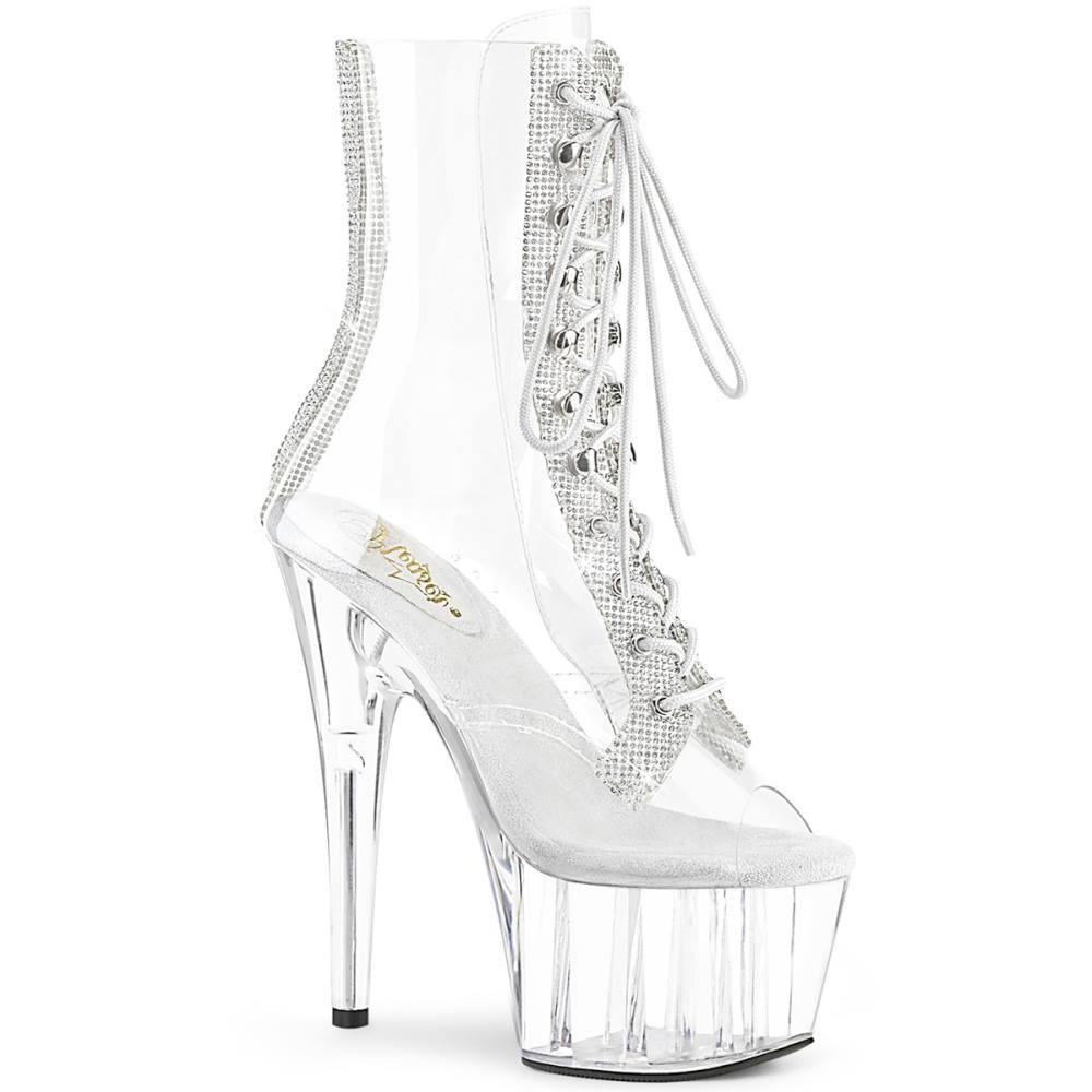 Pleaser - ADORE1021C2 Bottes de plateforme, Pole dance chaussures - Chaussures de pole dance - Transparent Product image